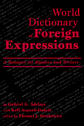 Cover of World Dictionary of Foreign Expressions