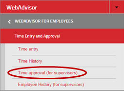 Time approval (for supervisors)