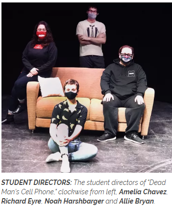 STUDENT DIRECTORS: The student directors of Dead Man&#039;s Cell Phone, clockwise from...
