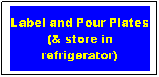 Text Box: Label and Pour Plates (& store in refrigerator)

