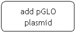 Flowchart: Alternate Process: add pGLO plasmid
