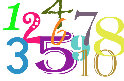 Numbers collage