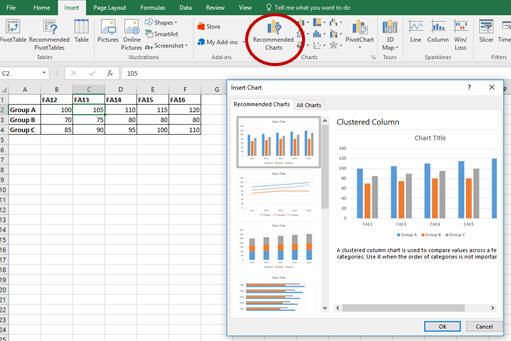 quick analysis button on excel 2016