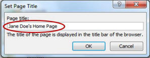 Page title Field