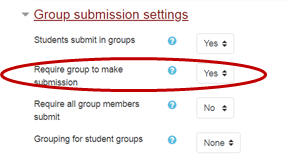 Require group to make submission