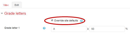 Override site defaults