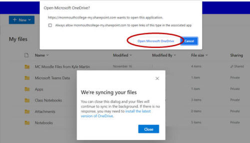 Open Microsoft OneDrive