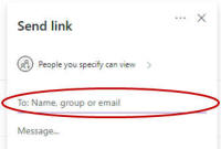 To: Name, group, or email