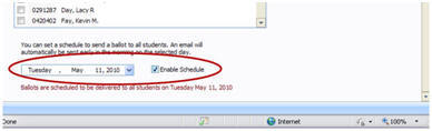 Enable Schedule