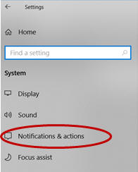 Notifications & actions