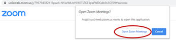 Open Zoom Meetings
